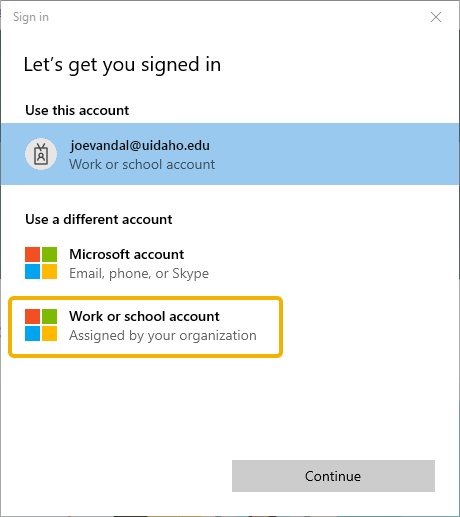 This is an image of an email account sign in window.